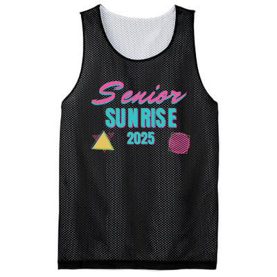 Retro Senior Sunrise 2025 High School 12th Twelfth Grade Mesh Reversible Basketball Jersey Tank