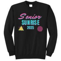 Retro Senior Sunrise 2025 High School 12th Twelfth Grade Tall Sweatshirt