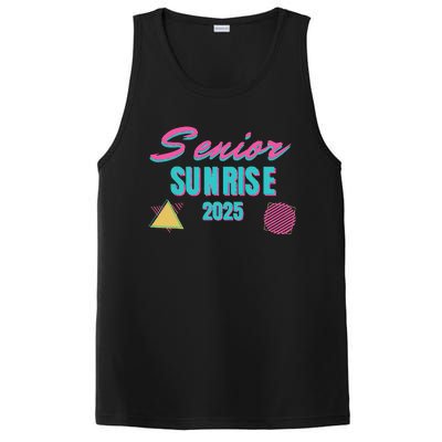 Retro Senior Sunrise 2025 High School 12th Twelfth Grade PosiCharge Competitor Tank