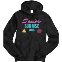 Retro Senior Sunrise 2025 High School 12th Twelfth Grade Tie Dye Hoodie