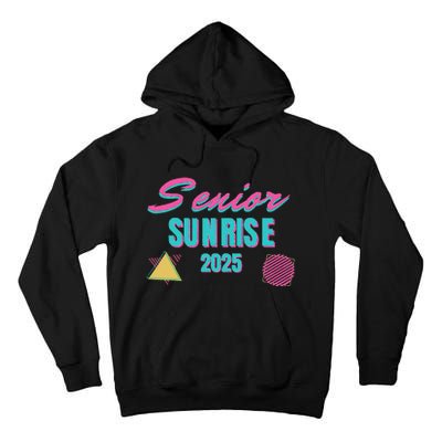 Retro Senior Sunrise 2025 High School 12th Twelfth Grade Tall Hoodie