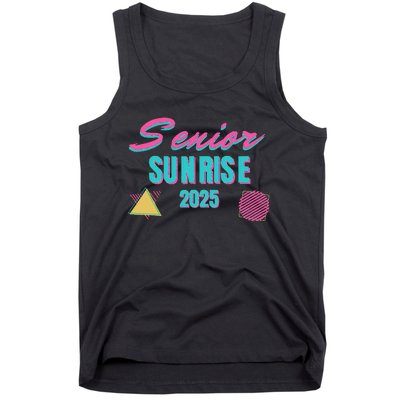 Retro Senior Sunrise 2025 High School 12th Twelfth Grade Tank Top