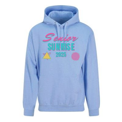 Retro Senior Sunrise 2025 High School 12th Twelfth Grade Unisex Surf Hoodie