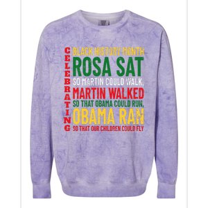 Rosa Sat So Martin Could Walk BHM pride Colorblast Crewneck Sweatshirt