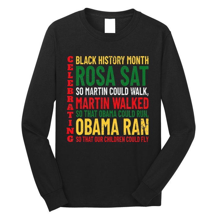 Rosa Sat So Martin Could Walk BHM pride Long Sleeve Shirt