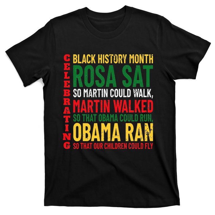 Rosa Sat So Martin Could Walk BHM pride T-Shirt