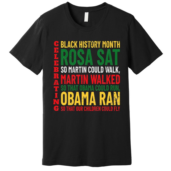 Rosa Sat So Martin Could Walk BHM pride Premium T-Shirt