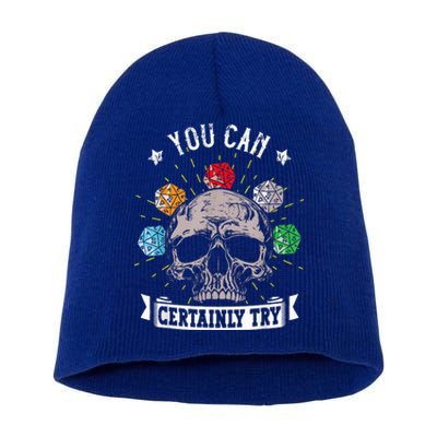 Rpg Skeleton Skull You Can Certainly Try Dice Board Gamer Short Acrylic Beanie