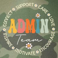 Retro School Secretary Admin Appreciation Week Admin Team Legacy Tie Dye Trucker Hat