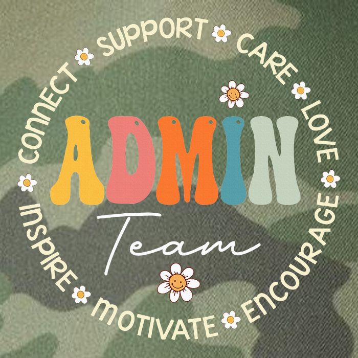 Retro School Secretary Admin Appreciation Week Admin Team Legacy Tie Dye Trucker Hat