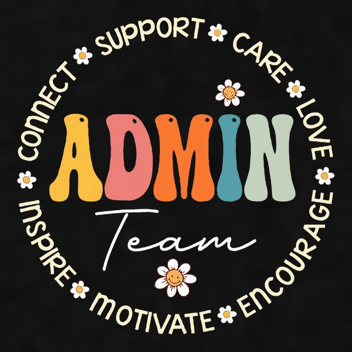 Retro School Secretary Admin Appreciation Week Admin Team Ladies PosiCharge Tri-Blend Wicking Tank