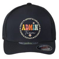 Retro School Secretary Admin Appreciation Week Admin Team Flexfit Unipanel Trucker Cap