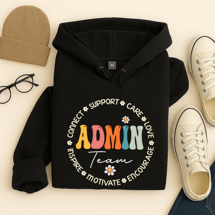 Retro School Secretary Admin Appreciation Week Admin Team Hoodie