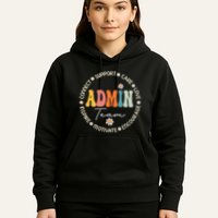 Retro School Secretary Admin Appreciation Week Admin Team Hoodie