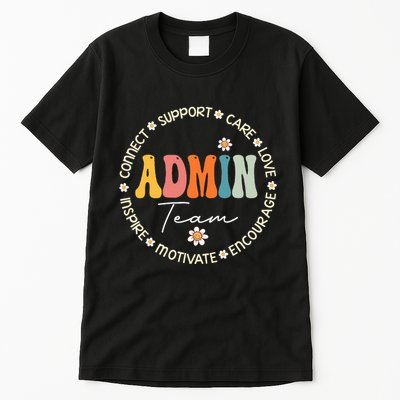 Retro School Secretary Admin Appreciation Week Admin Team Tall T-Shirt