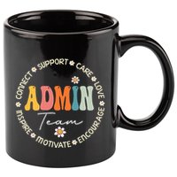 Retro School Secretary Admin Appreciation Week Admin Team 11oz C Handle Ceramic Mug