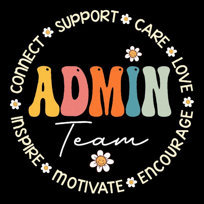 Retro School Secretary Admin Appreciation Week Admin Team 16 in Basic Backpack