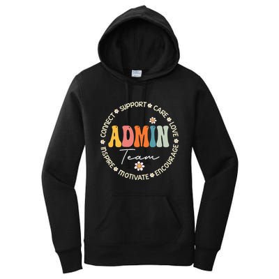 Retro School Secretary Admin Appreciation Week Admin Team Women's Pullover Hoodie