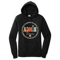 Retro School Secretary Admin Appreciation Week Admin Team Women's Pullover Hoodie