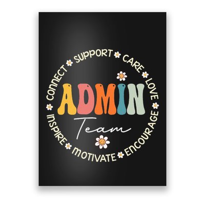 Retro School Secretary Admin Appreciation Week Admin Team Poster