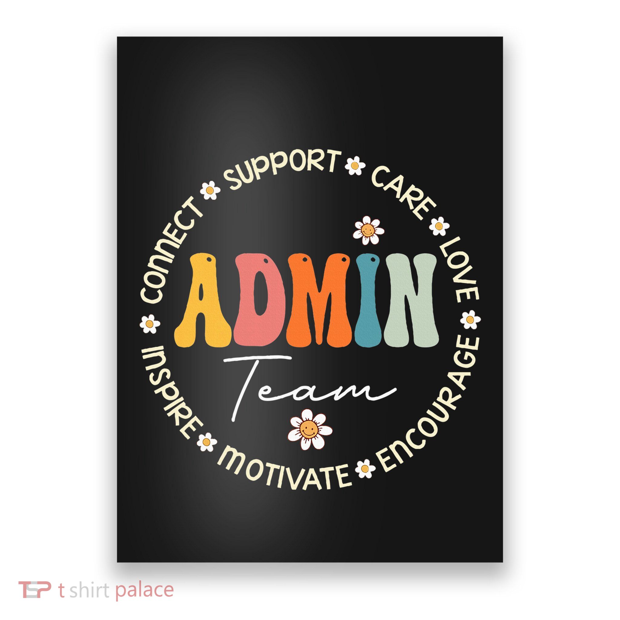 Retro School Secretary Admin Appreciation Week Admin Team Poster