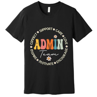 Retro School Secretary Admin Appreciation Week Admin Team Premium T-Shirt