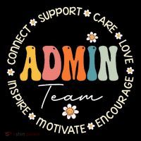 Retro School Secretary Admin Appreciation Week Admin Team Sustainable Knit Beanie