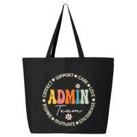 Retro School Secretary Admin Appreciation Week Admin Team 25L Jumbo Tote