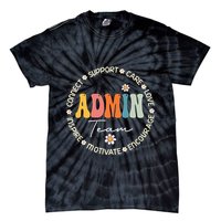 Retro School Secretary Admin Appreciation Week Admin Team Tie-Dye T-Shirt