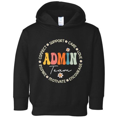 Retro School Secretary Admin Appreciation Week Admin Team Toddler Hoodie