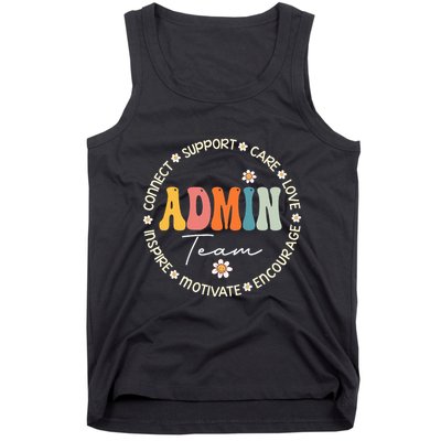 Retro School Secretary Admin Appreciation Week Admin Team Tank Top