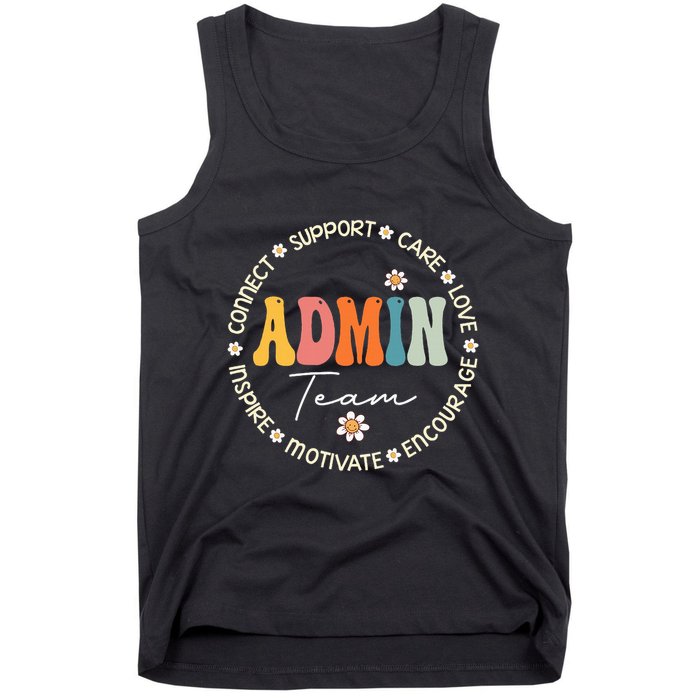 Retro School Secretary Admin Appreciation Week Admin Team Tank Top