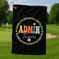 Retro School Secretary Admin Appreciation Week Admin Team Golf Towel