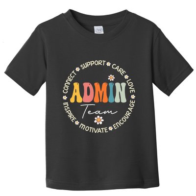 Retro School Secretary Admin Appreciation Week Admin Team Toddler T-Shirt