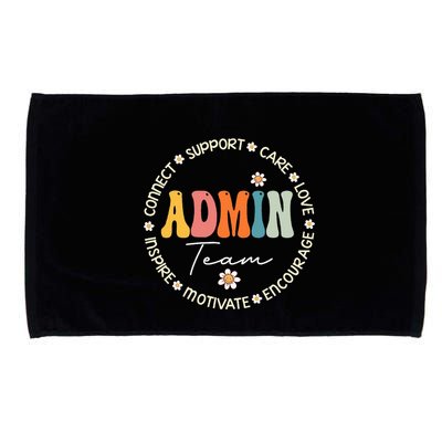 Retro School Secretary Admin Appreciation Week Admin Team Microfiber Hand Towel