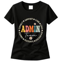Retro School Secretary Admin Appreciation Week Admin Team Womens T-Shirt