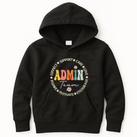 Retro School Secretary Admin Appreciation Week Admin Team Kids Hoodie