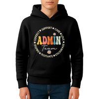 Retro School Secretary Admin Appreciation Week Admin Team Kids Hoodie