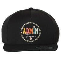 Retro School Secretary Admin Appreciation Week Admin Team Wool Snapback Cap