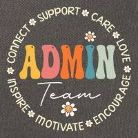 Retro School Secretary Admin Appreciation Week Admin Team Cotton Canvas Backpack
