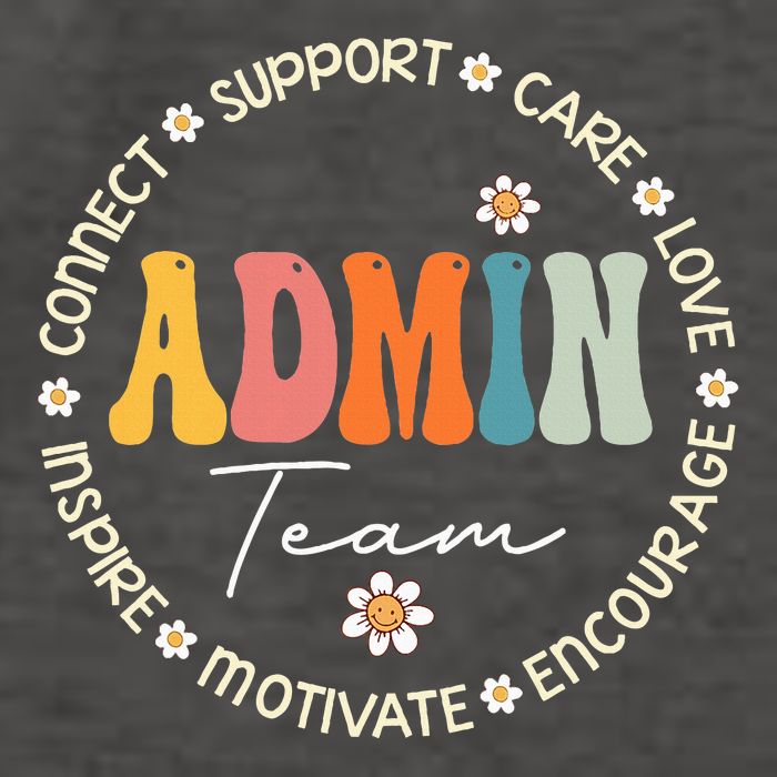 Retro School Secretary Admin Appreciation Week Admin Team Vector Backpack