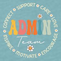 Retro School Secretary Admin Appreciation Week Admin Team Sueded Cloud Jersey T-Shirt