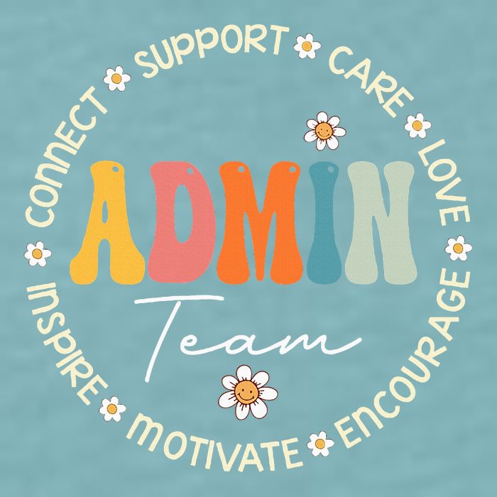 Retro School Secretary Admin Appreciation Week Admin Team Sueded Cloud Jersey T-Shirt