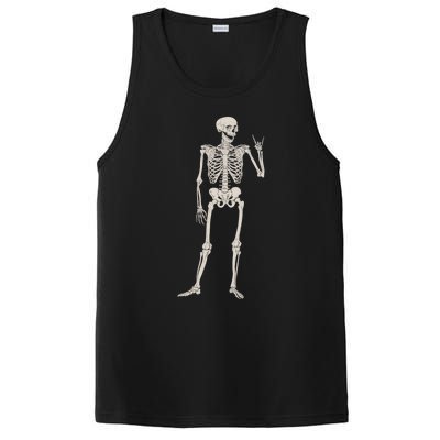 Rocker Skull Skeleton Hand Rock On Costume Funny Halloween Great Gift PosiCharge Competitor Tank