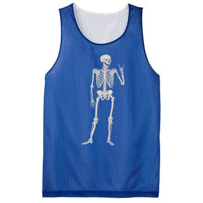 Rocker Skull Skeleton Hand Rock On Costume Funny Halloween Great Gift Mesh Reversible Basketball Jersey Tank