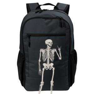 Rocker Skull Skeleton Hand Rock On Costume Funny Halloween Great Gift Daily Commute Backpack