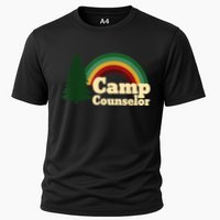 Retro Summer Staff Rainbow Camp Counselor Pine Tree Gift Cooling Performance Crew T-Shirt