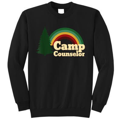 Retro Summer Staff Rainbow Camp Counselor Pine Tree Gift Sweatshirt