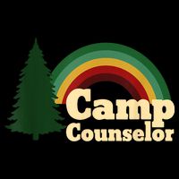 Retro Summer Staff Rainbow Camp Counselor Pine Tree Gift 7-Panel Snapback Hat