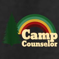 Retro Summer Staff Rainbow Camp Counselor Pine Tree Gift Adult Drive Performance Visor